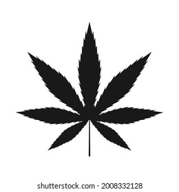 Cannabis Leaf Icon Png Vector Isolated On White Background