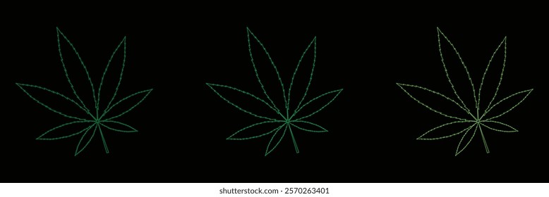 Cannabis Leaf Icon Set | Cannabis Leaves Vector Illustration Logo | Cannabis Leaf Icons Isolated Collection .Vector Illustration .