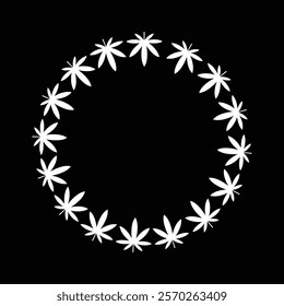 Cannabis Leaf Icon Set | Cannabis Leaves Vector Illustration Logo | Cannabis Leaf Icons Isolated Collection .Vector Illustration .