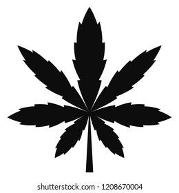 Cannabis leaf icon. Simple illustration of cannabis leaf vector icon for web design isolated on white background
