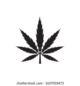 Cannabis leaf icon. Simple illustration of cannabis leaf icon for web design isolated on white background