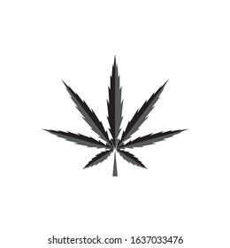 Cannabis leaf icon. Simple illustration of cannabis leaf icon for web design isolated on white background