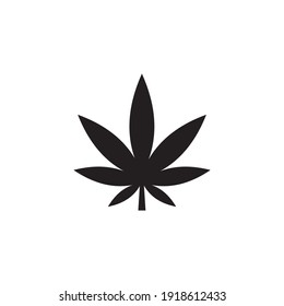 símbolo de símbolo de icono de hoja de cannabis vector