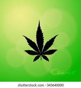 Cannabis leaf icon - Vector