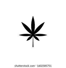 Cannabis leaf icon vector logo template illustration
