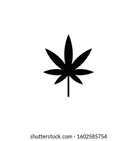 Cannabis leaf icon vector logo template illustration