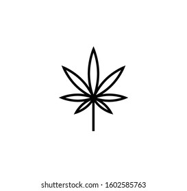 Cannabis leaf icon vector logo template illustration