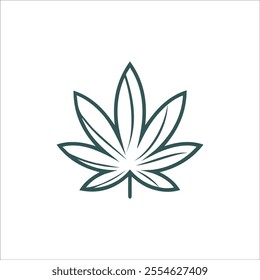 Cannabis Leaf Icon Vector Logo Design