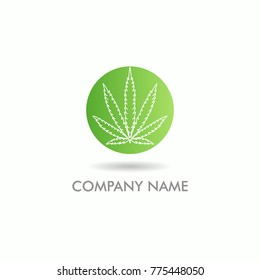 cannabis leaf icon vector logo