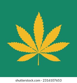 Cannabis-Blattsymbol, Vektorgrafik. Marijuana-Blattsymbol