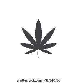 Cannabis leaf icon vector, Marijuana solid logo illustration, pictogram isolated on white