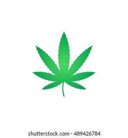 Cannabis leaf icon vector, Marijuana solid sign, colorful pictogram isolated on white, logo illustration