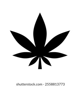 cannabis leaf icon vector on white background