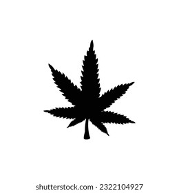 Cannabis leaf icon vector sign and symbol