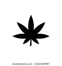 Cannabis leaf icon vector sign and symbol