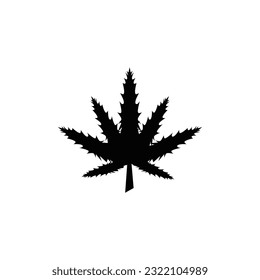 Cannabis leaf icon vector sign and symbol