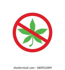 símbolo vector de icono de hoja de cannabis ilustración aislada fondo blanco
