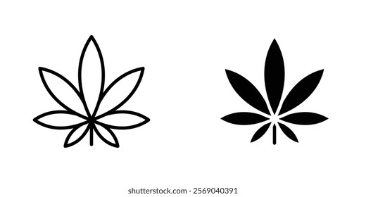 Cannabis leaf icons vector graphic pack