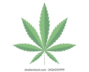 Cannabis leaf icon, Vector illustration isolated on white background
