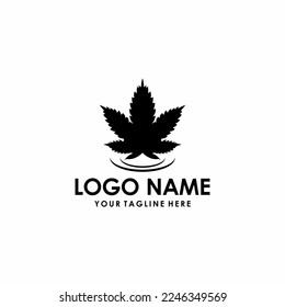 vector de logotipo de ilustración de cannabis