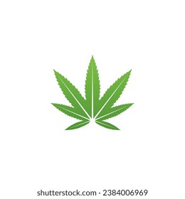 hoja de cannabis aislada en fondo blanco