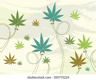 Cannabis Leaf Kite blowing in the wind 
