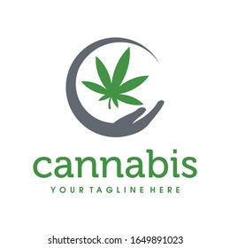 Cannabis Leaf Logo Cbd Cannabis Logo Stock Vector (Royalty Free) 1649891023