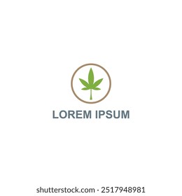 Icono de diseño de logotipo de hoja de cannabis