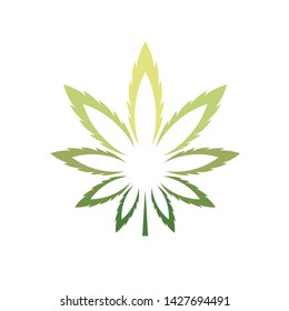 Cannabis Leaf Logo Design Inspiration-Vector
