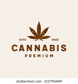 icono vectorial de la plantilla de diseño del logotipo de la hoja de cannabis