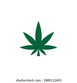 Cannabis leaf logo design vector template illustration