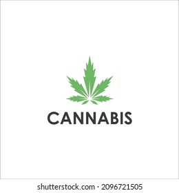 Cannabis leaf logo design. Vector Hemp luxury modern logo icon sign. Logotype for CBD oil marijuana label