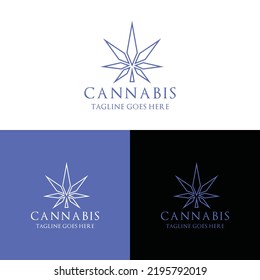 Cannabis Leaf logo Design vector symbol