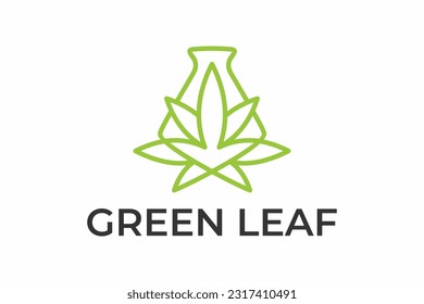 cannabis leaf logo design vector illustration