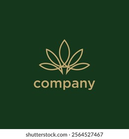 Cannabis leaf logo design vector template. Medical cannabis logo.