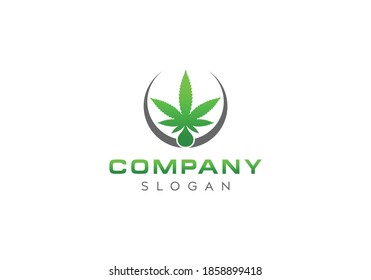 Cannabis leaf logo design-cannabis leaf logo vector icon-marijuana , cannabis logo design