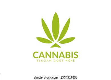 cannabis leaf logo Designs Isolated on White Background