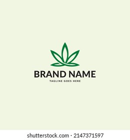 Cannabis Leaf logo or icon design