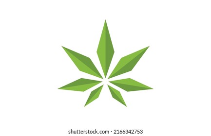 vector del logotipo de la hoja de cannabis