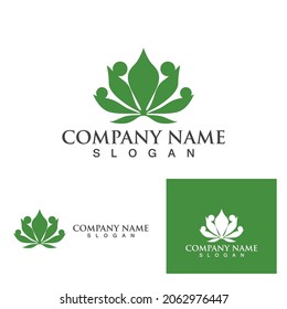 Cannabis leaf logo and symbol vector