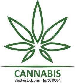 Cannabis Leaf Logo Vektorillustration Design