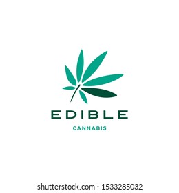 cannabis leaf logo vector icon illustration	