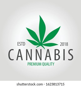 cannabis leaf logo vector icon