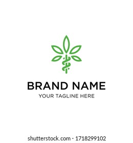 Cannabis-Blatt-Logo, Vektorsymbol, Vorlage Premium-Vektorgrafik