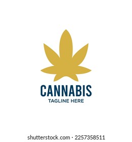 Cannabis leaf logo vector icon 