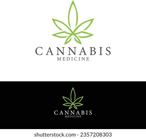 Cannabis-Blatt-Logo, Vektorsymbol. Creative Marihuana Health Medical Cannabis Vektorgrafiken