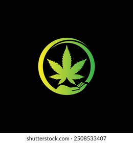 cannabis leaf logo vector icon