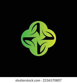 Icono de Vector de logotipo de hoja de cannabis