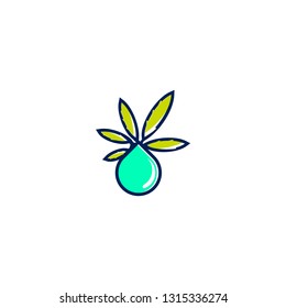 cannabis leaf logo vector illustration