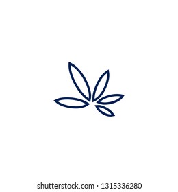 cannabis leaf logo vector illustration